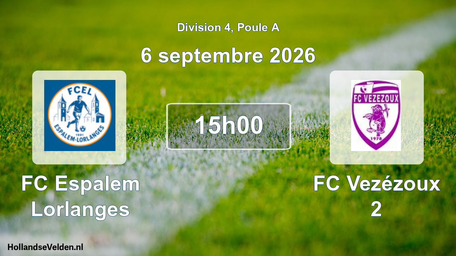 Match programmé: FC Espalem Lorlanges - FC Vezézoux 2 (6 septembre 2026)