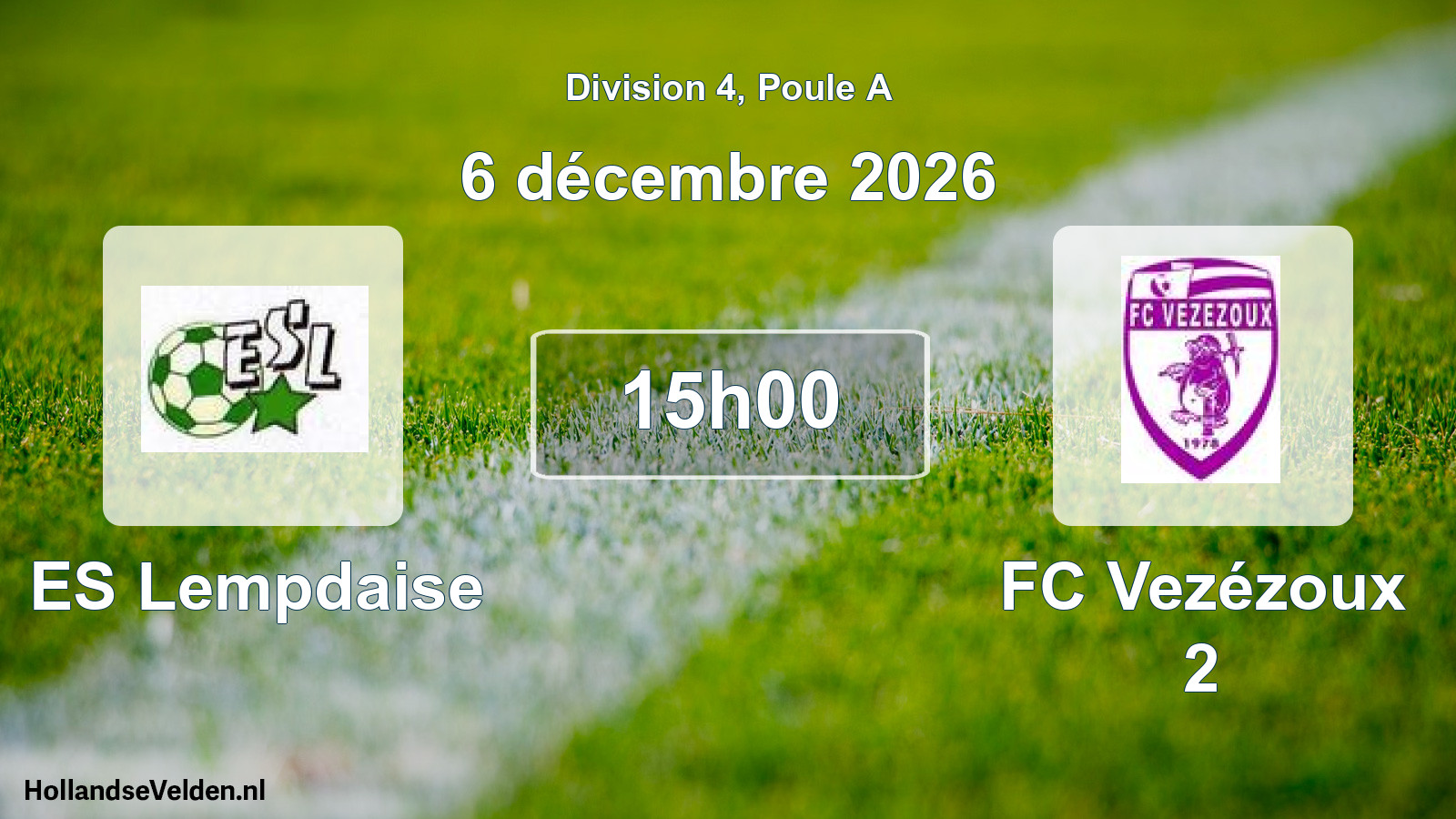 Scheduled Match: ES Lempdaise - FC Vezézoux 2 (6 December 2026)