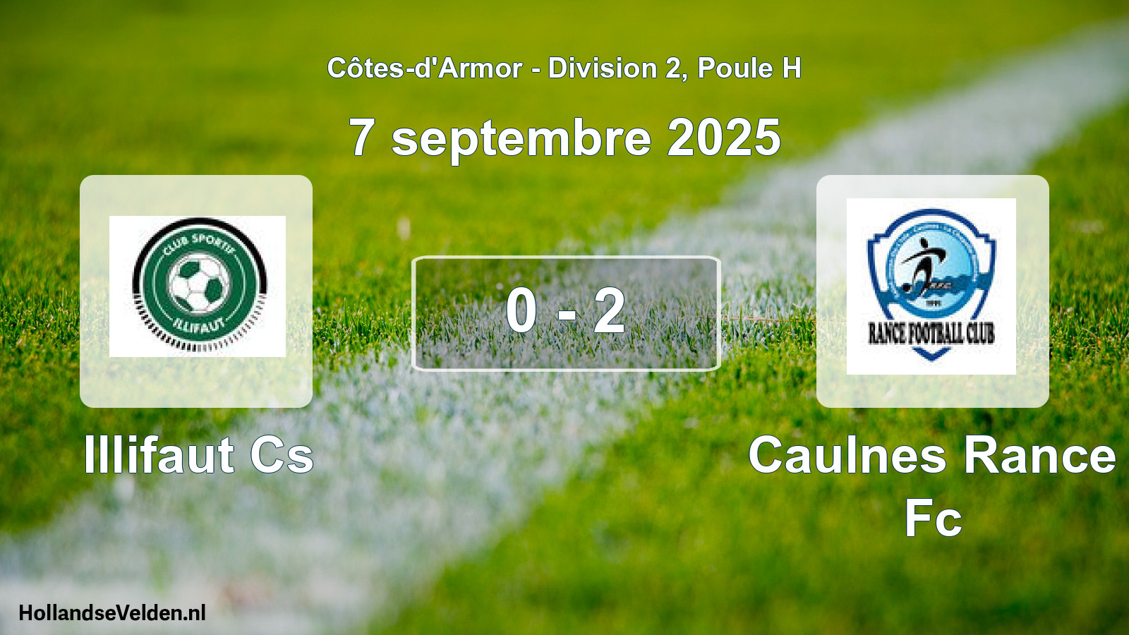 Gespeelde wedstrijd: Illifaut Cs - Caulnes Rance Fc 0 - 2 (7 septembre 2025)
