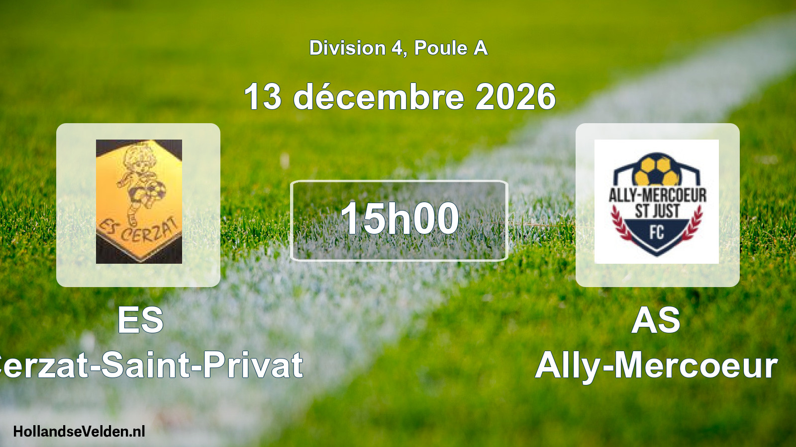 Scheduled Match: ES Cerzat-Saint-Privat - AS Ally-Mercoeur (13 December 2026)