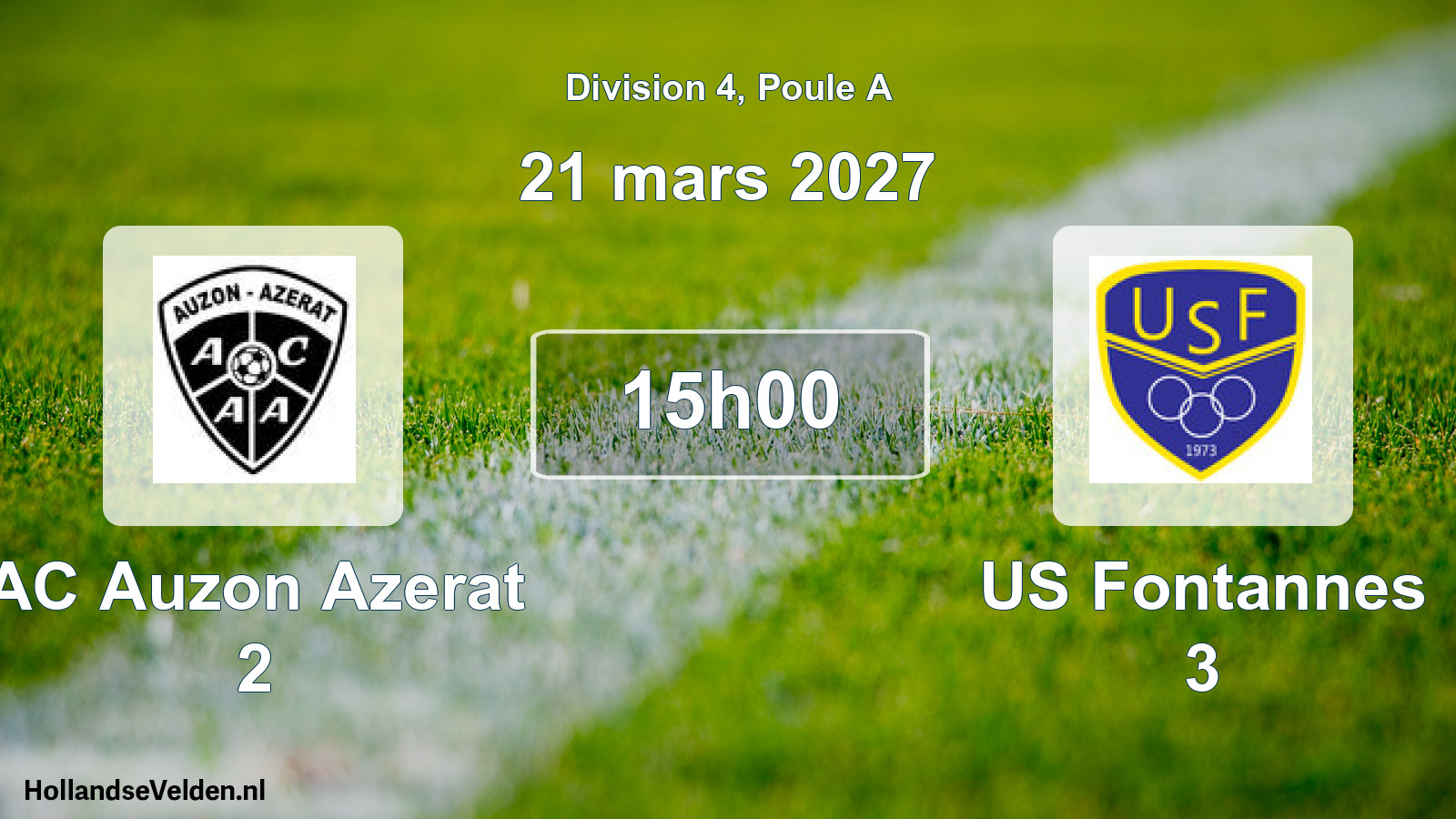 Scheduled Match: AC Auzon Azerat 2 - US Fontannes 3 (21 March 2027)