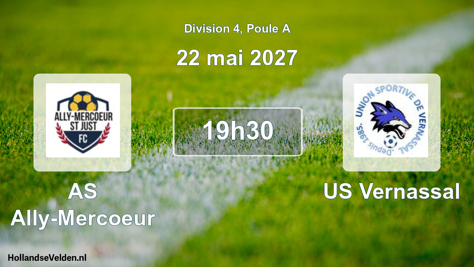 Match programmé: AS Ally-Mercoeur - US Vernassal (22 mai 2027)