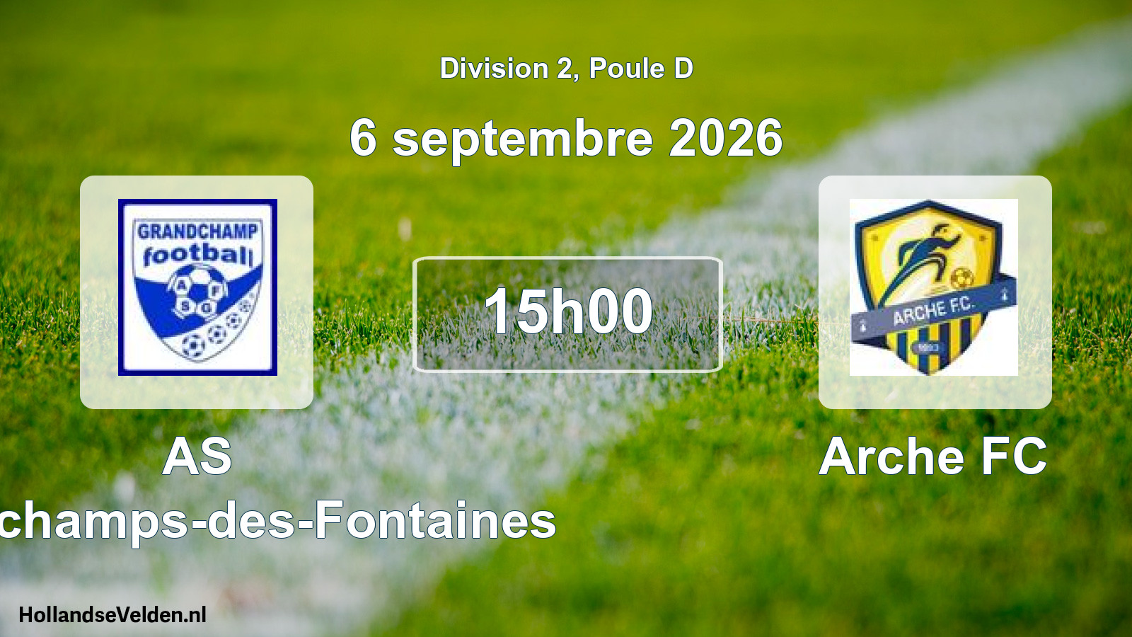Scheduled Match: AS Grandchamps-des-Fontaines - Arche FC (6 September 2026)
