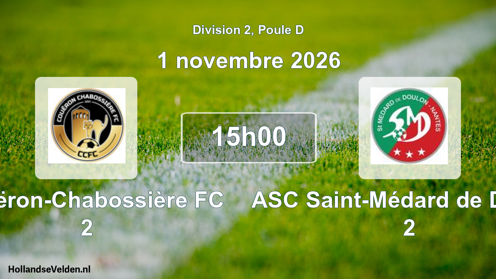 Scheduled Match: Couëron-Chabossière FC 2 - ASC Saint-Médard de Doulon 2 (1 November 2026)
