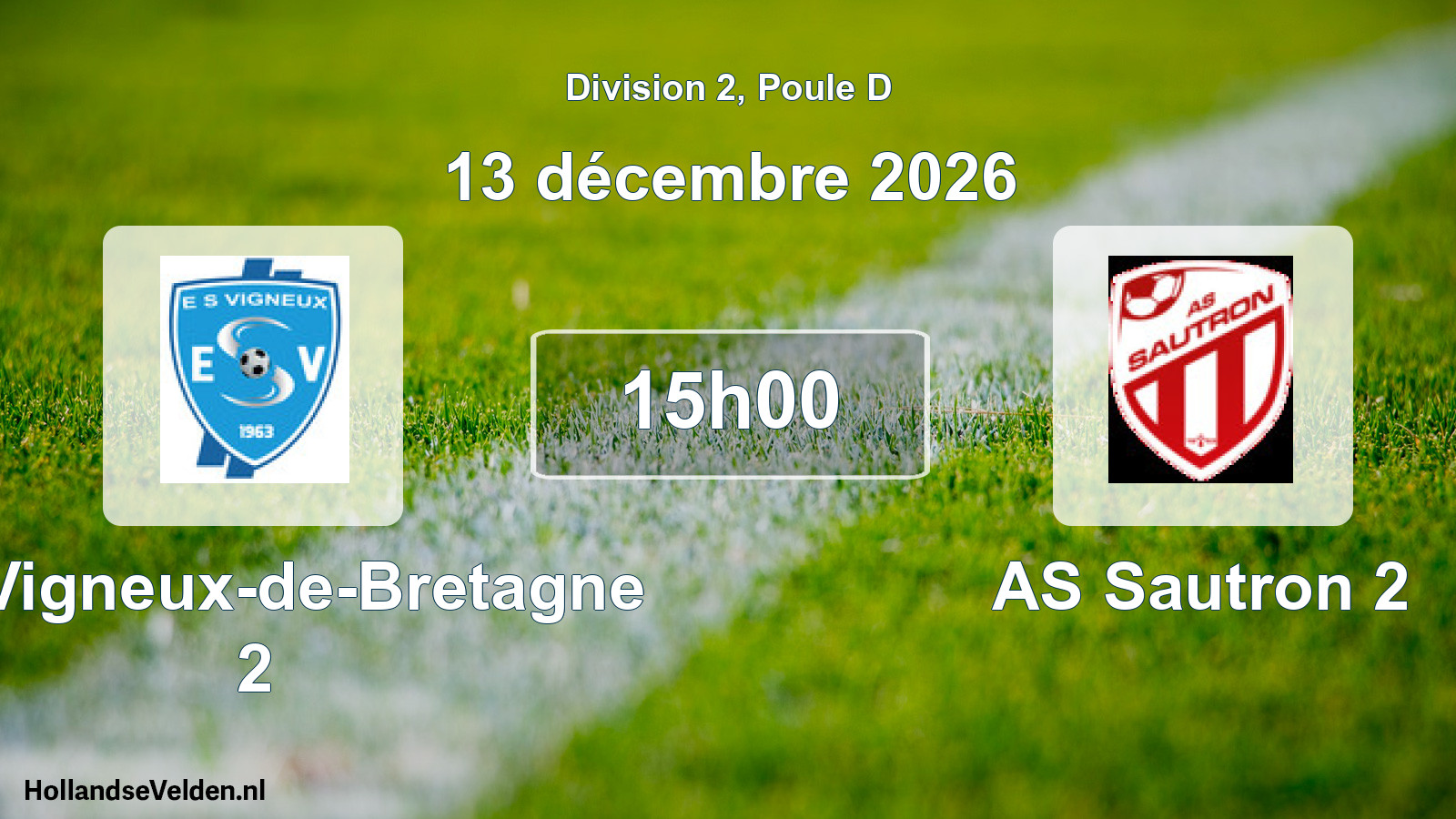 Scheduled Match: ES Vigneux-de-Bretagne 2 - AS Sautron 2 (13 December 2026)