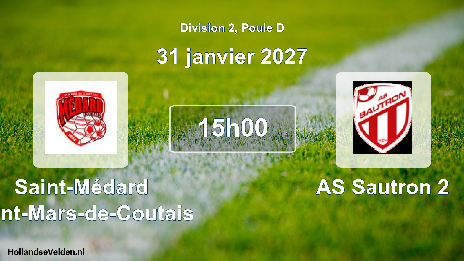 Match programmé: Saint-Médard Saint-Mars-de-Coutais - AS Sautron 2 (31 janvier 2027)