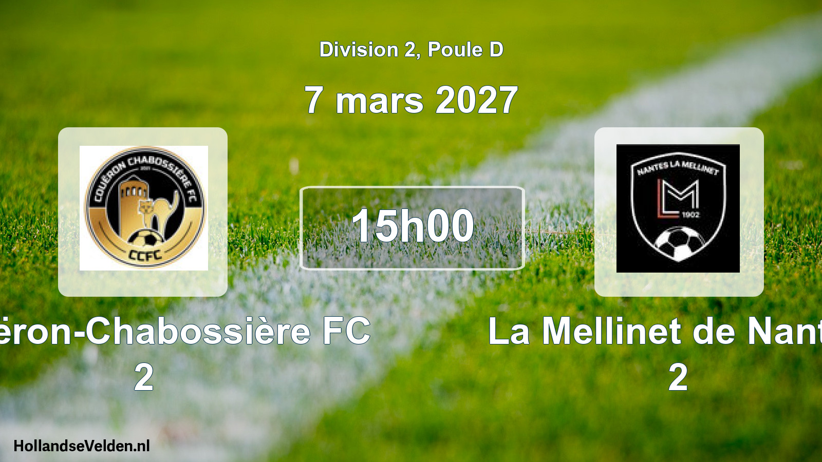 Scheduled Match: Couëron-Chabossière FC 2 - La Mellinet de Nantes 2 (7 March 2027)