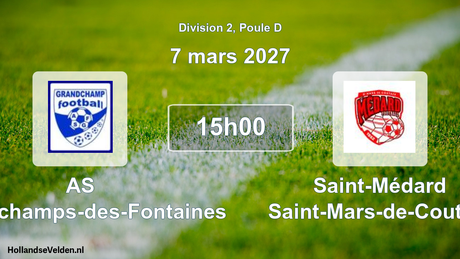 Scheduled Match: AS Grandchamps-des-Fontaines - Saint-Médard Saint-Mars-de-Coutais (7 March 2027)