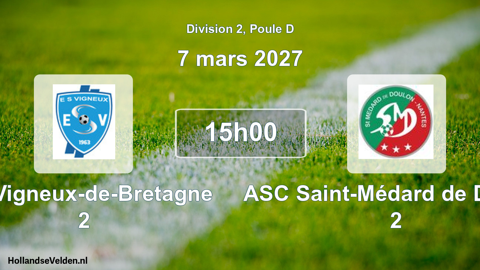 Scheduled Match: ES Vigneux-de-Bretagne 2 - ASC Saint-Médard de Doulon 2 (7 March 2027)