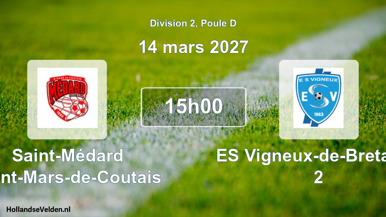 Scheduled Match: Saint-Médard Saint-Mars-de-Coutais - ES Vigneux-de-Bretagne 2 (14 March 2027)