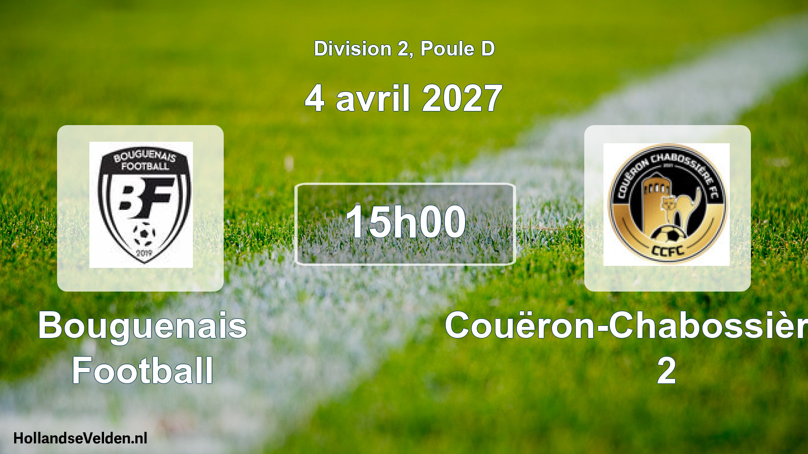 Scheduled Match: Bouguenais Football - Couëron-Chabossière FC 2 (4 April 2027)