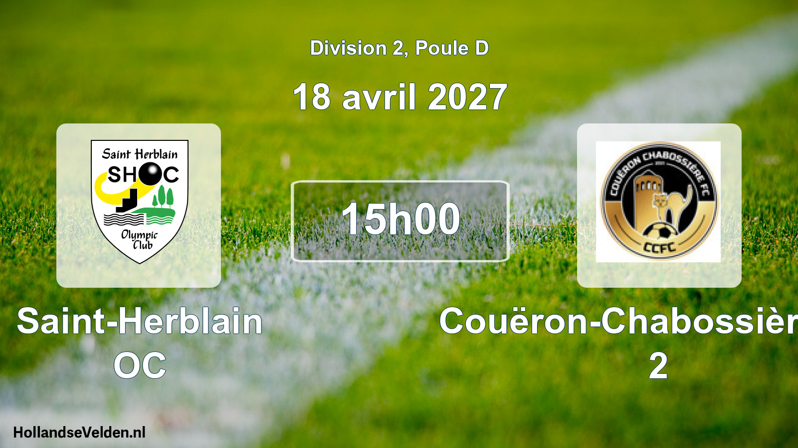 Geplande wedstrijd: Saint-Herblain OC - Couëron-Chabossière FC 2 (18 april 2027)