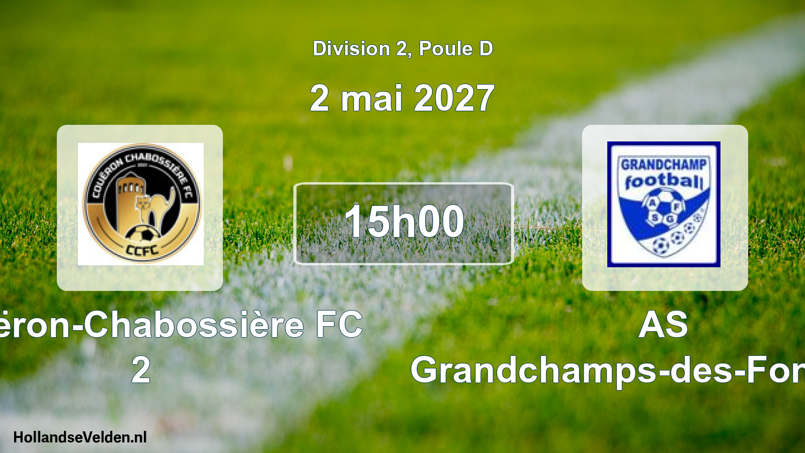 Scheduled Match: Couëron-Chabossière FC 2 - AS Grandchamps-des-Fontaines (2 May 2027)