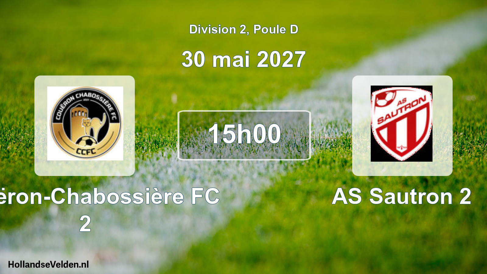Match programmé: Couëron-Chabossière FC 2 - AS Sautron 2 (30 mai 2027)