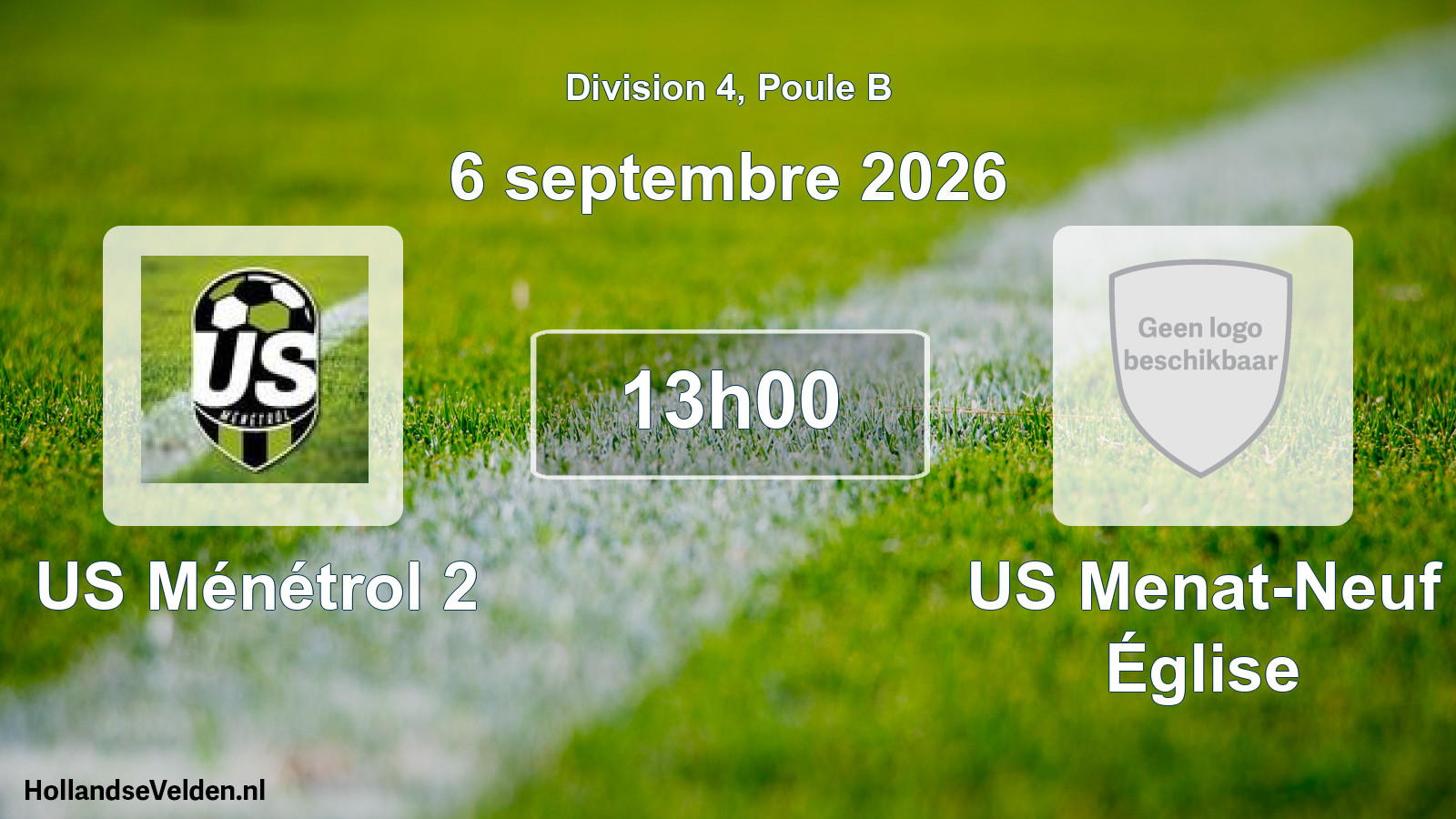 Match programmé: US Ménétrol 2 - US Menat-Neuf Église (6 septembre 2026)