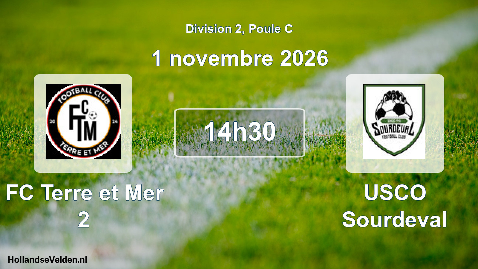 Match programmé: FC Terre et Mer 2 - USCO Sourdeval (1 novembre 2026)