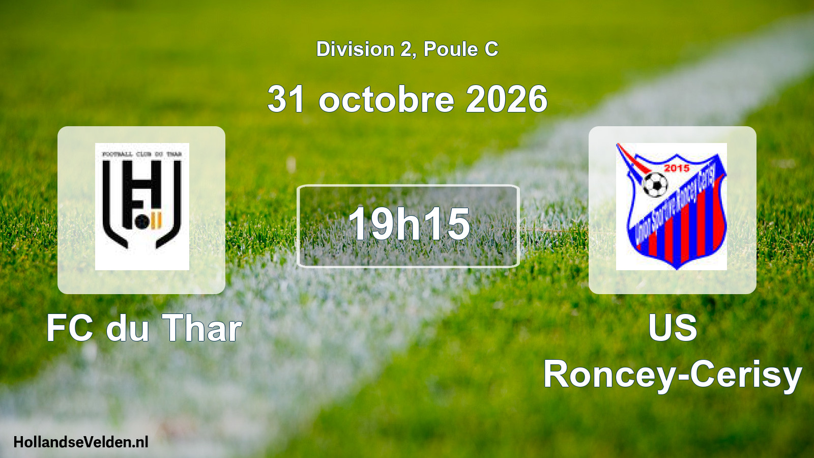 Match programmé: FC du Thar - US Roncey-Cerisy (31 octobre 2026)