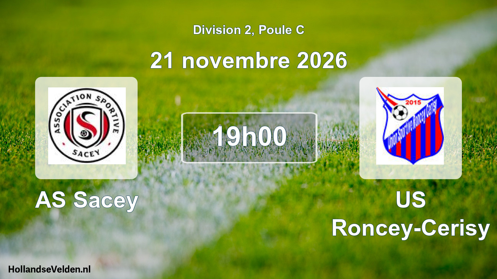 Match programmé: AS Sacey - US Roncey-Cerisy (21 novembre 2026)