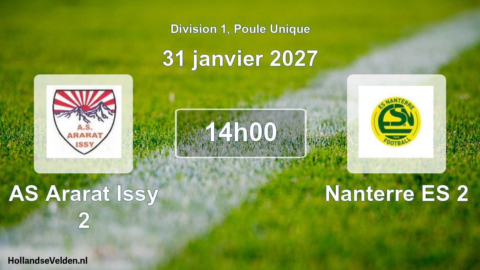 Scheduled Match: AS Ararat Issy 2 - Nanterre ES 2 (31 January 2027)