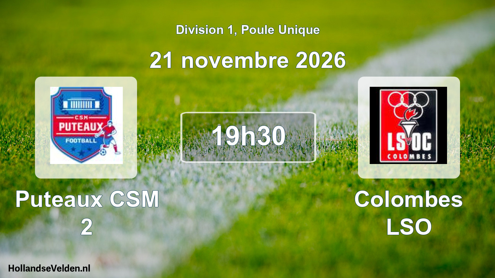Scheduled Match: Puteaux CSM 2 - Colombes LSO (21 November 2026)
