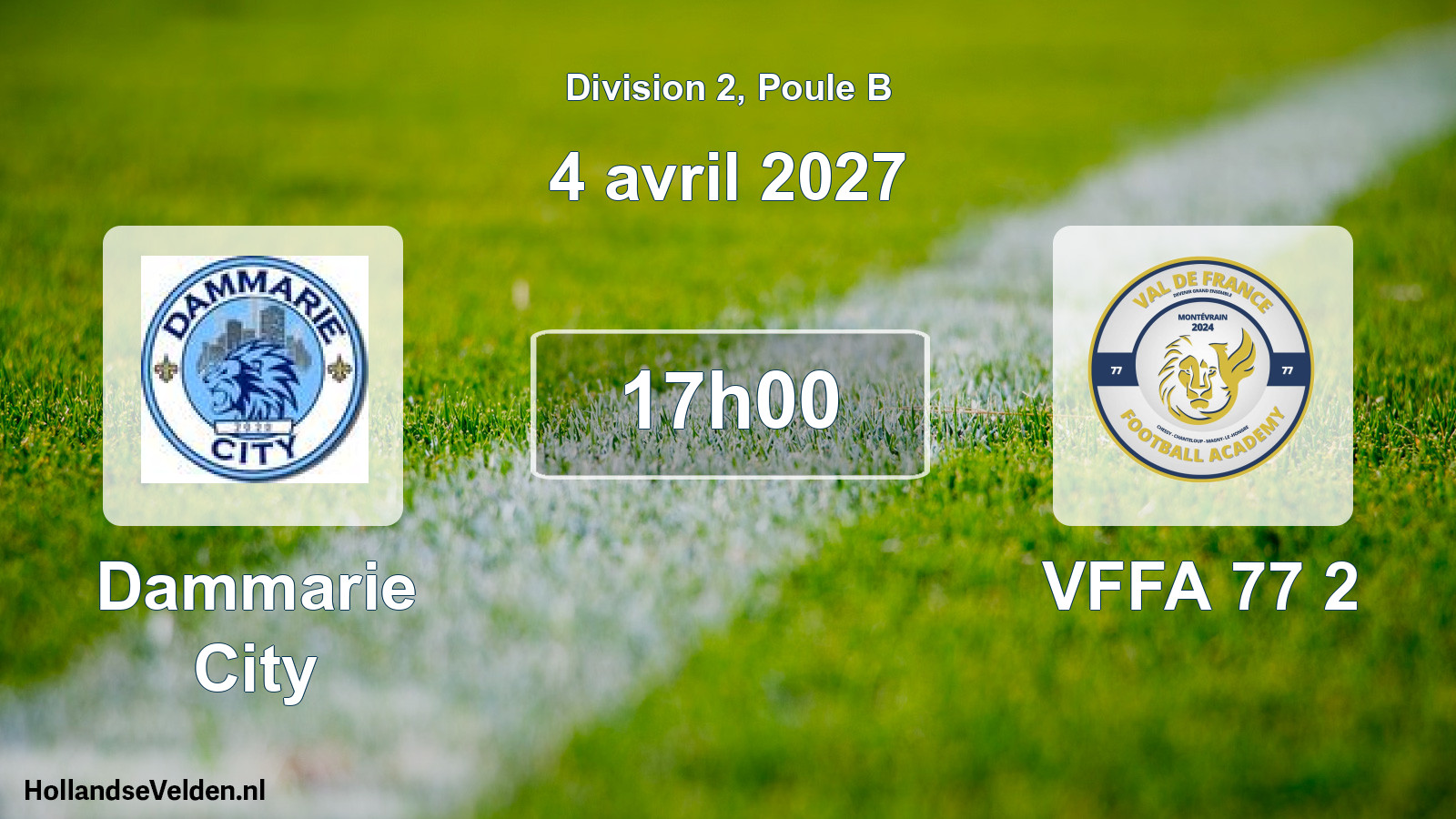 Scheduled Match: Dammarie City - VFFA 77 2 (4 April 2027)