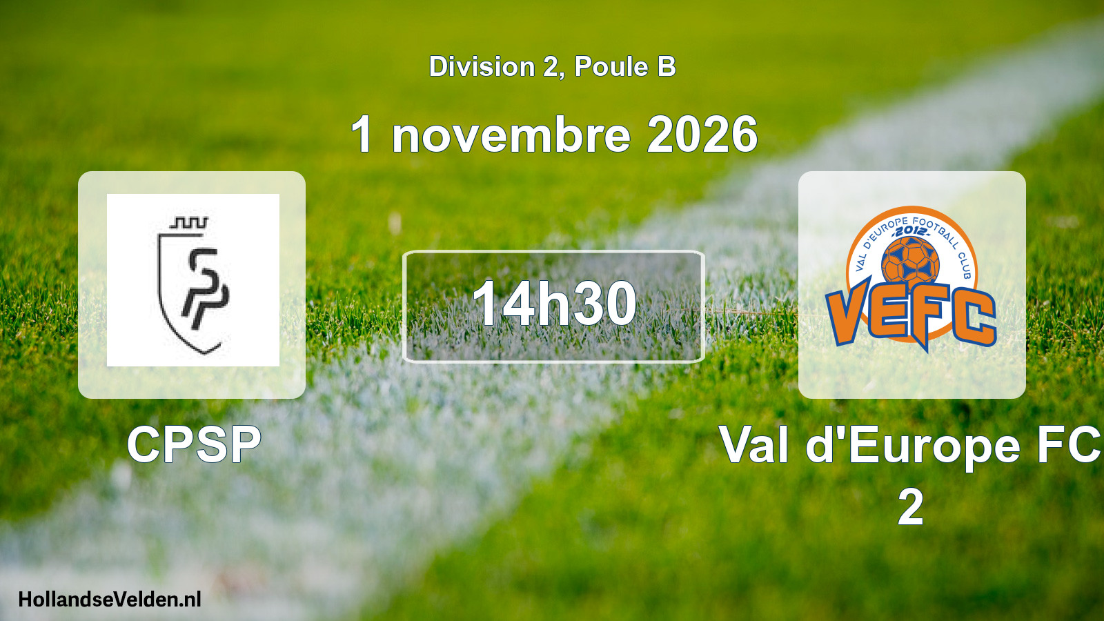 Scheduled Match: CPSP - Val d'Europe FC 2 (1 November 2026)