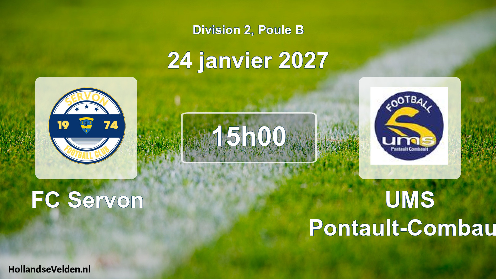 Scheduled Match: FC Servon - UMS Pontault-Combault (24 January 2027)
