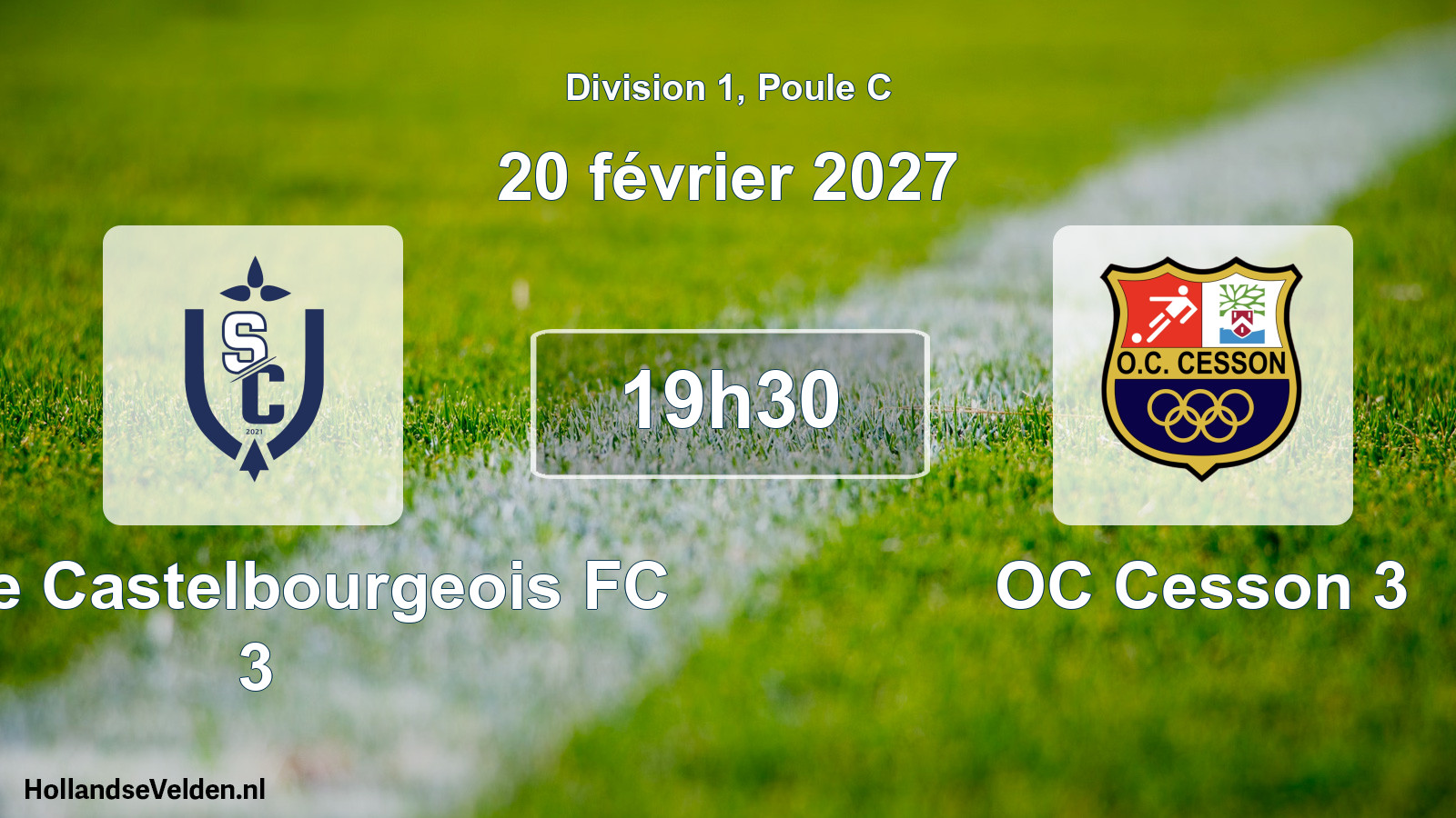Scheduled Match: Stade Castelbourgeois FC 3 - OC Cesson 3 (20 February 2027)