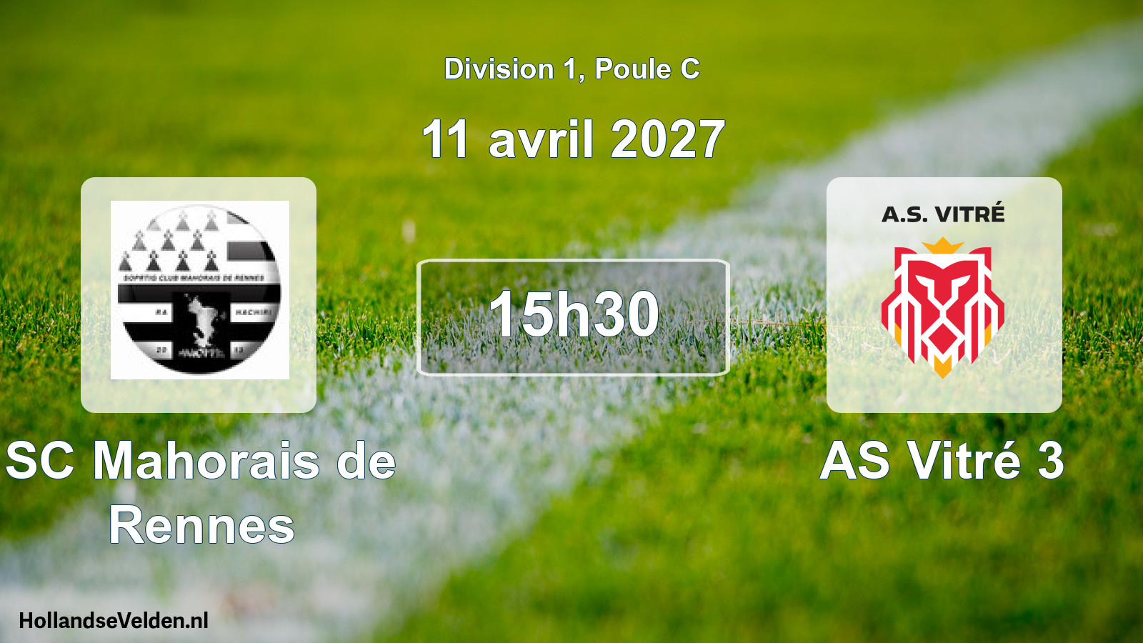 Scheduled Match: SC Mahorais de Rennes - AS Vitré 3 (11 April 2027)