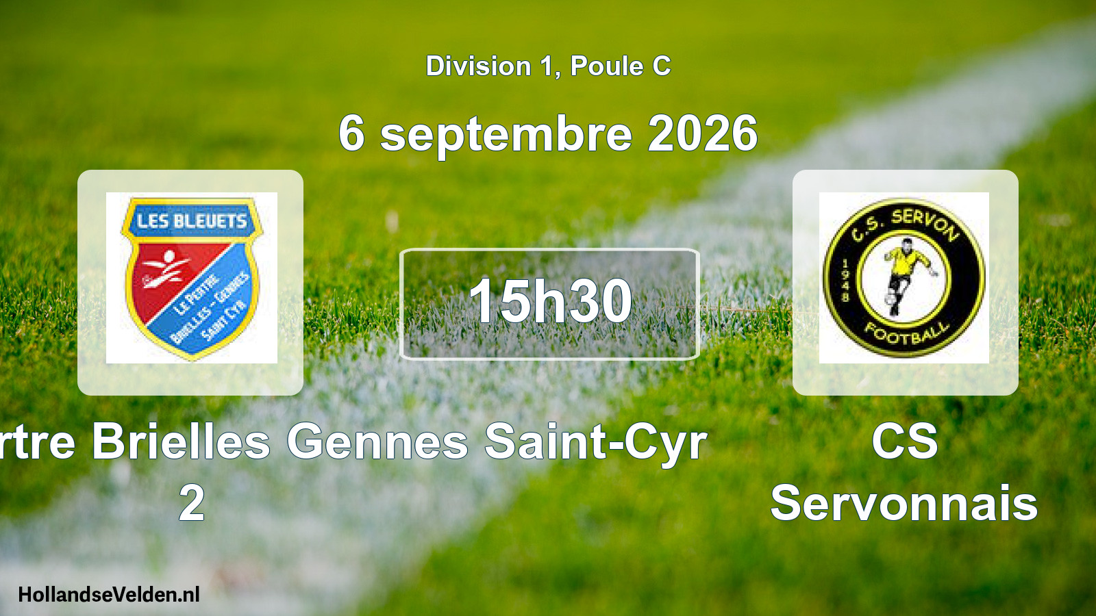 Scheduled Match: Bleuets le Pertre Brielles Gennes Saint-Cyr 2 - CS Servonnais (6 September 2026)