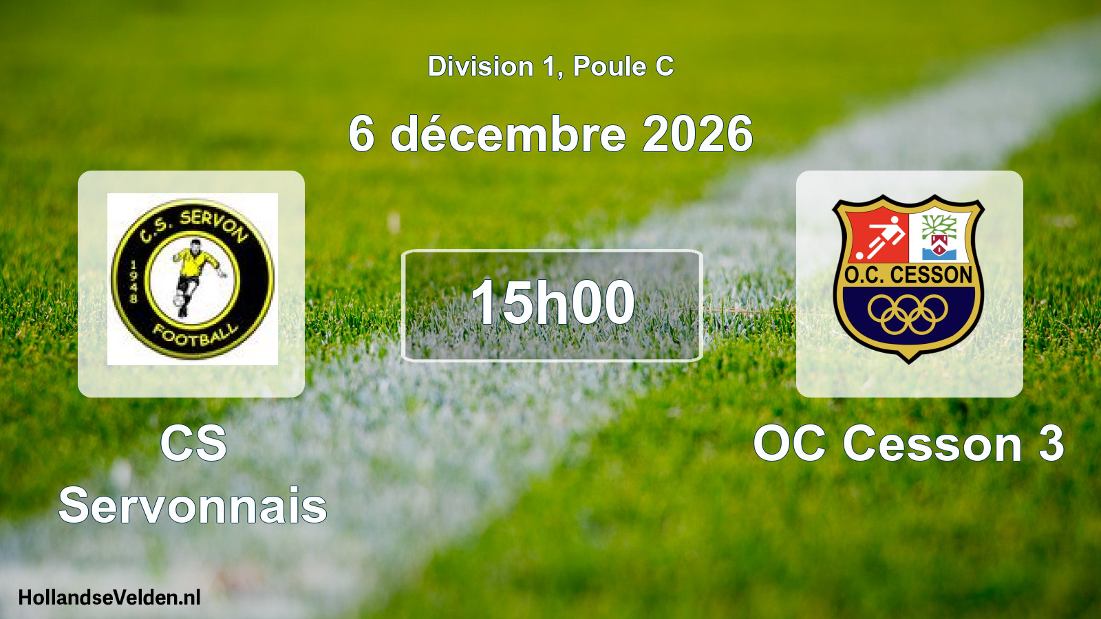Scheduled Match: CS Servonnais - OC Cesson 3 (6 December 2026)