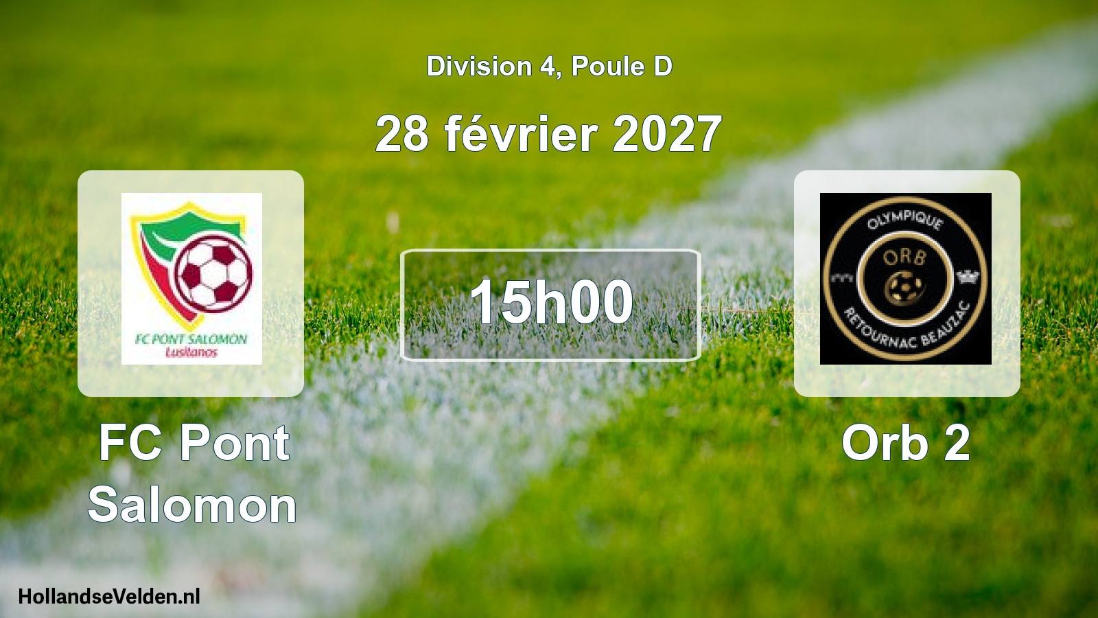 Scheduled Match: FC Pont Salomon - Orb 2 (28 February 2027)
