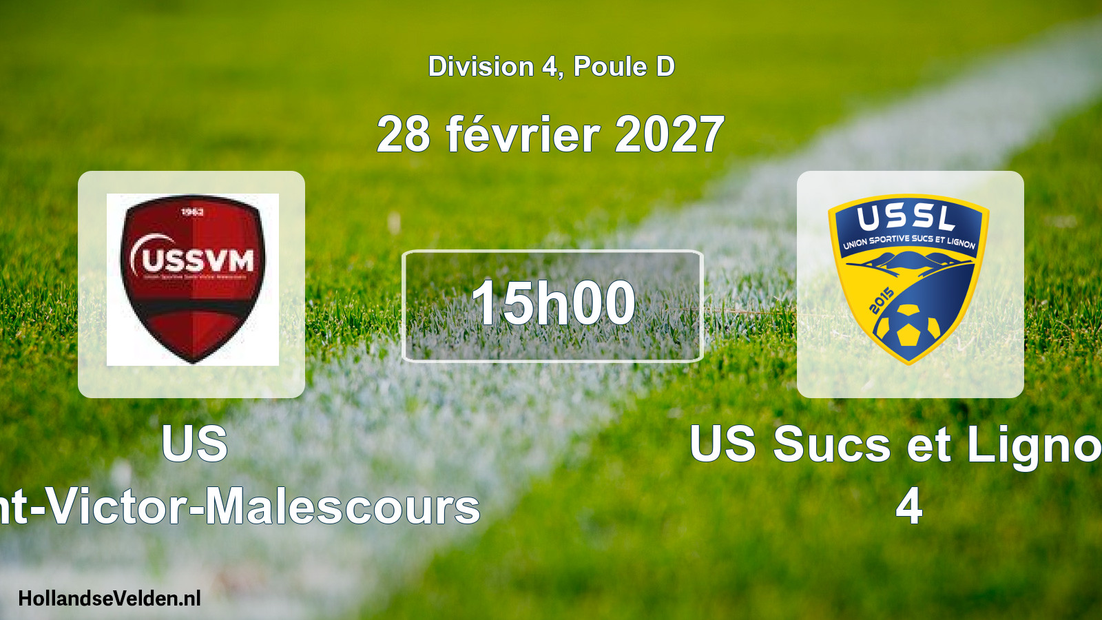 Match programmé: US Saint-Victor-Malescours - US Sucs et Lignon 4 (28 février 2027)