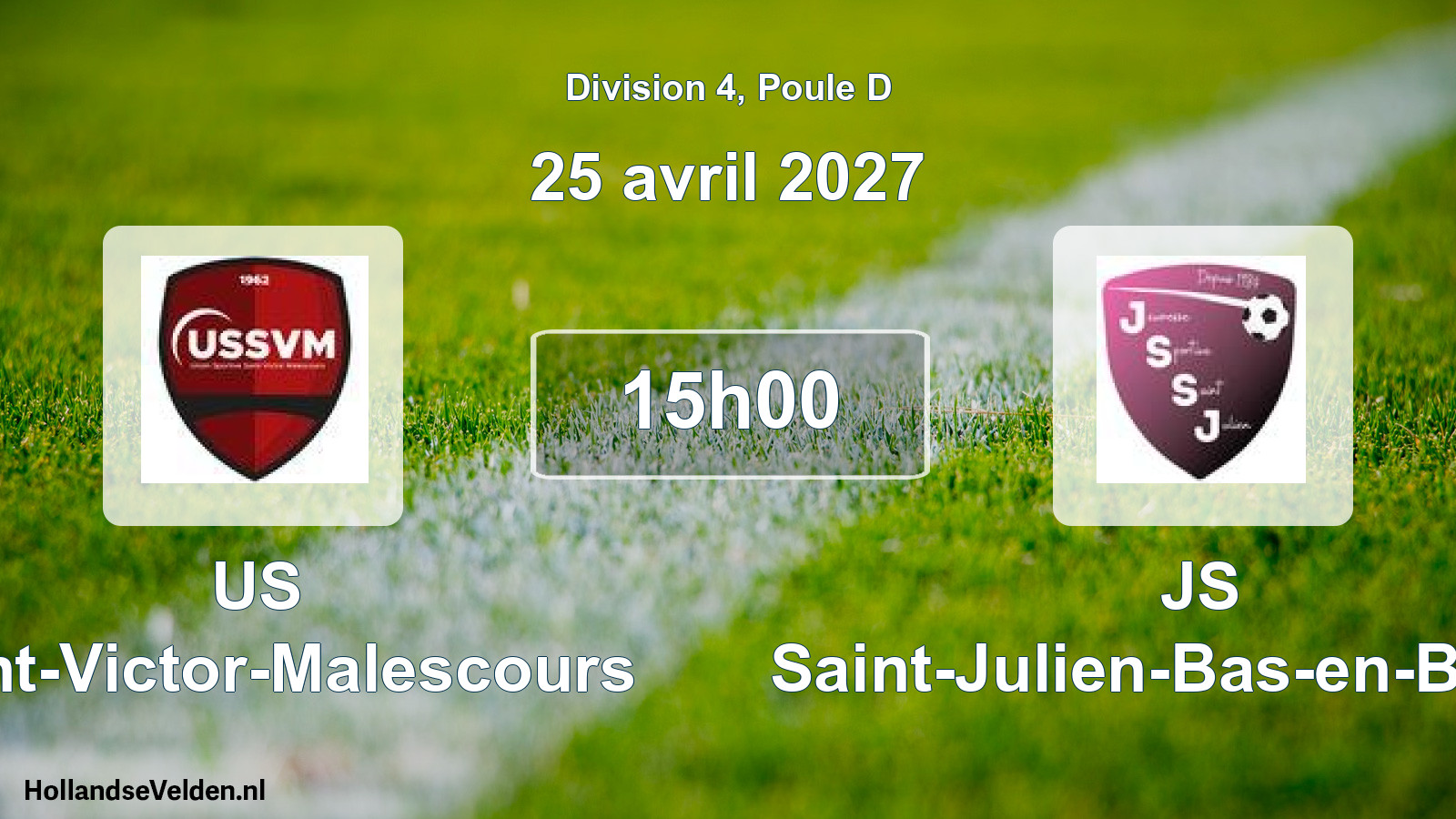 Scheduled Match: US Saint-Victor-Malescours - JS Saint-Julien-Bas-en-Basset (25 April 2027)