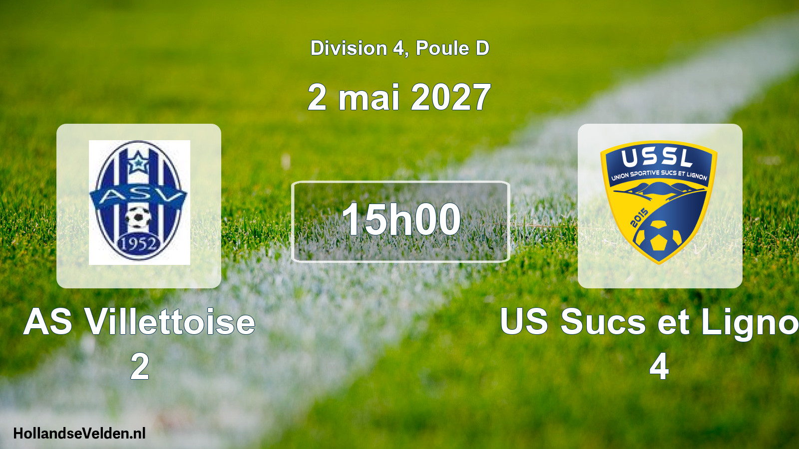 Scheduled Match: AS Villettoise 2 - US Sucs et Lignon 4 (2 May 2027)