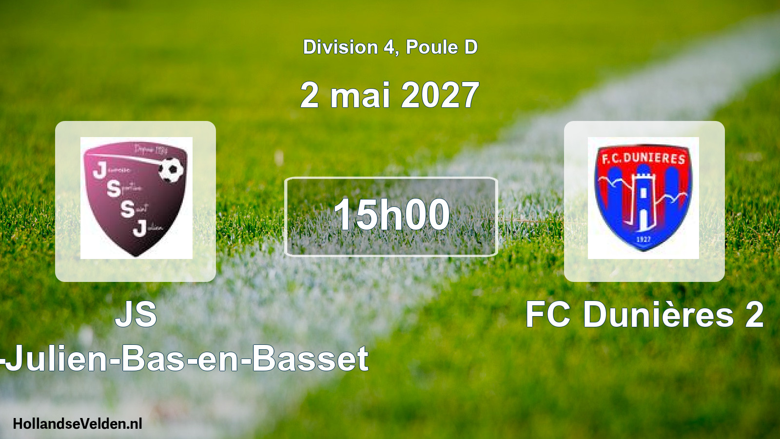 Scheduled Match: JS Saint-Julien-Bas-en-Basset - FC Dunières 2 (2 May 2027)