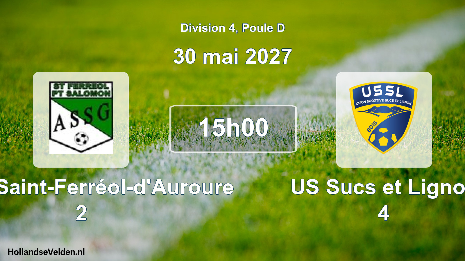 Scheduled Match: ASSG Saint-Ferréol-d'Auroure 2 - US Sucs et Lignon 4 (30 May 2027)
