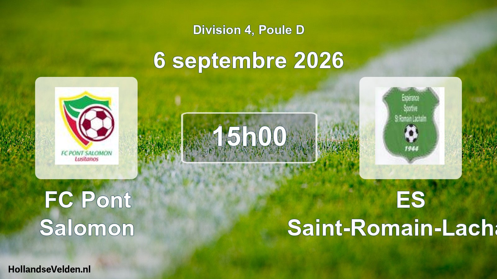 Match programmé: FC Pont Salomon - ES Saint-Romain-Lachalm (6 septembre 2026)