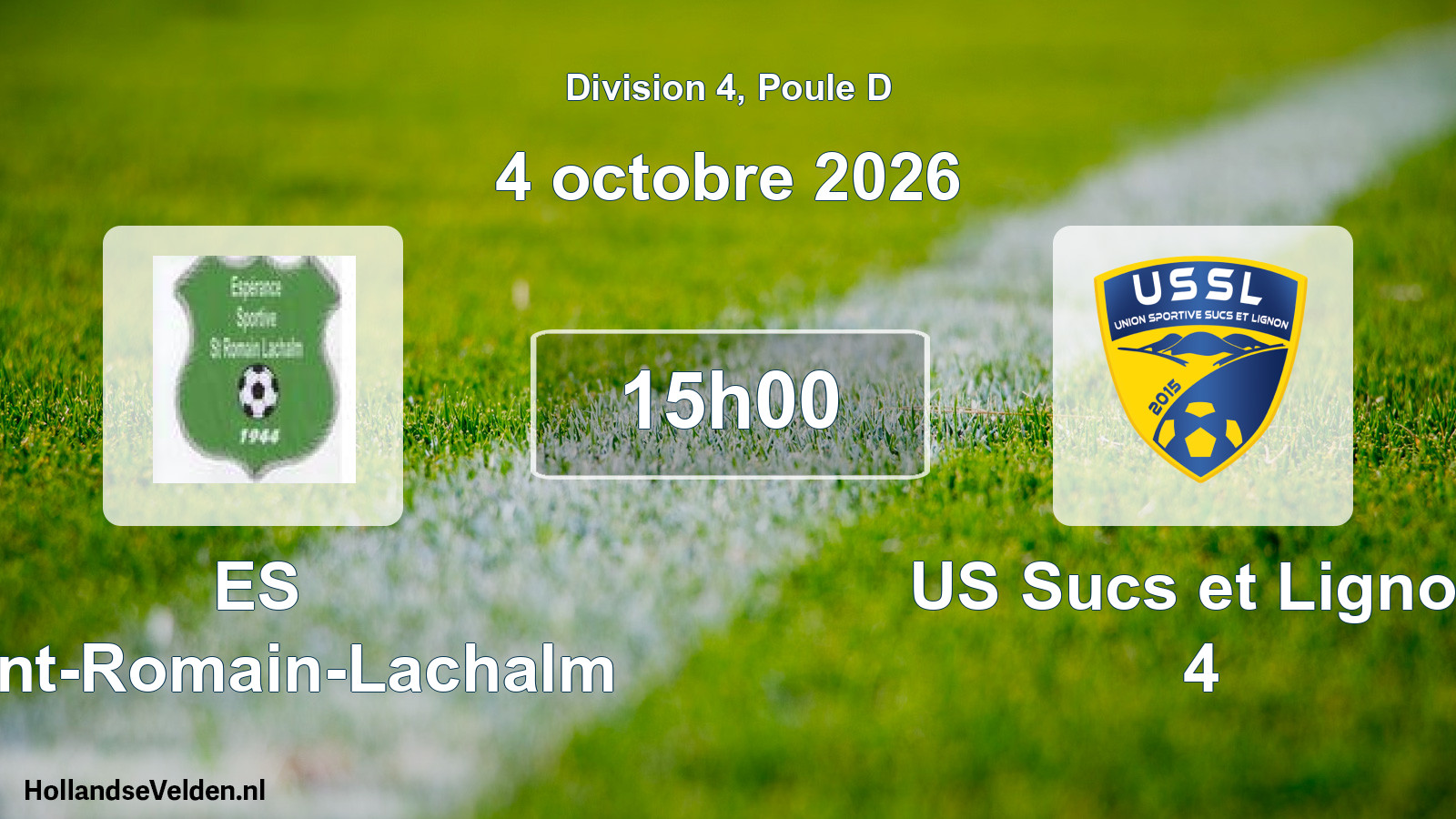 Scheduled Match: ES Saint-Romain-Lachalm - US Sucs et Lignon 4 (4 October 2026)