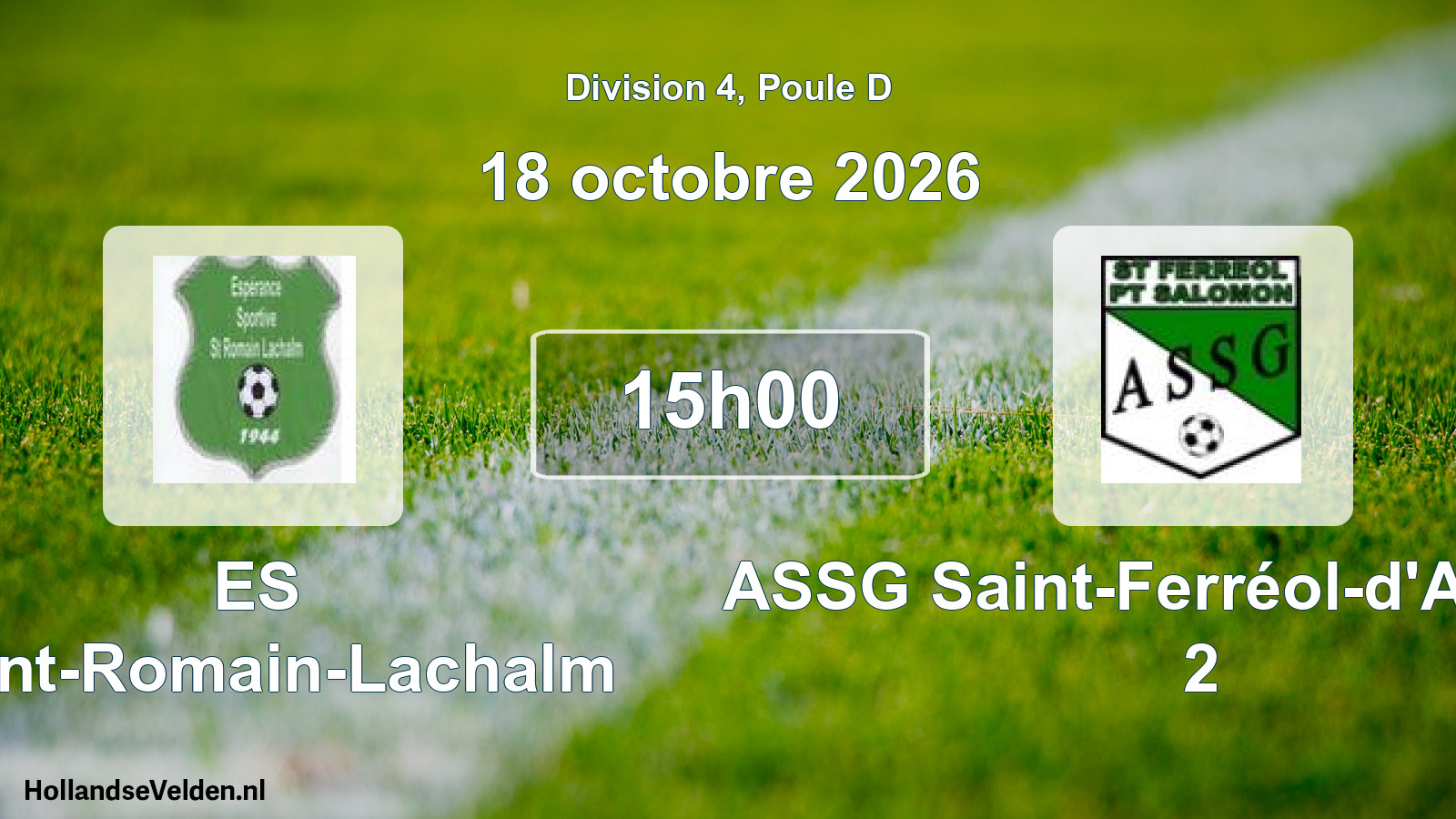 Scheduled Match: ES Saint-Romain-Lachalm - ASSG Saint-Ferréol-d'Auroure 2 (18 October 2026)