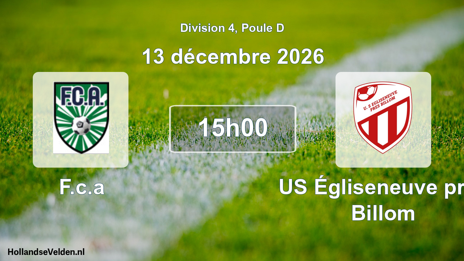 Match programmé: F.c.a - US Égliseneuve près Billom (13 décembre 2026)