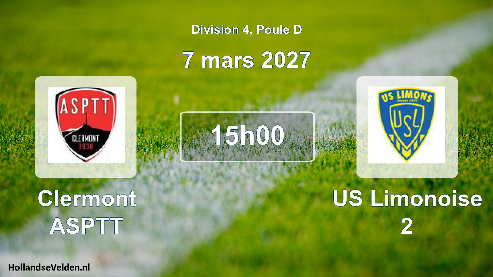 Geplande wedstrijd: Clermont ASPTT - US Limonoise 2 (7 maart 2027)