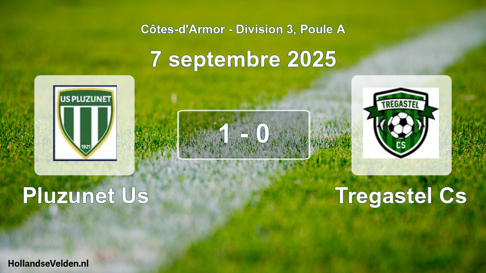Gespeelde wedstrijd: Pluzunet Us - Tregastel Cs 1 - 0 (7 septembre 2025)