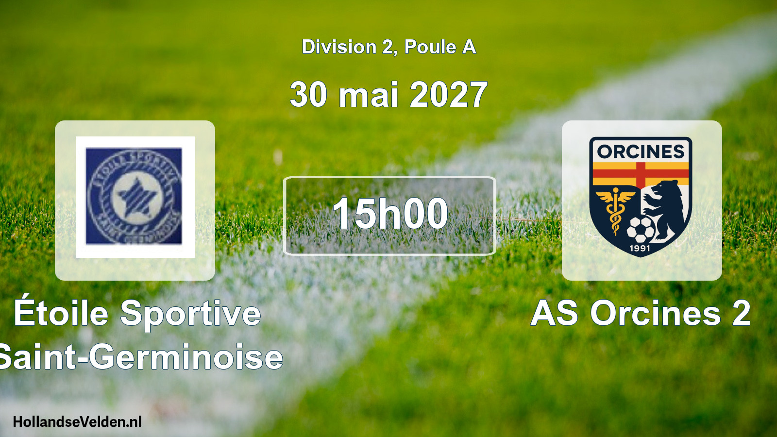 Match programmé: Étoile Sportive Saint-Germinoise - AS Orcines 2 (30 mai 2027)
