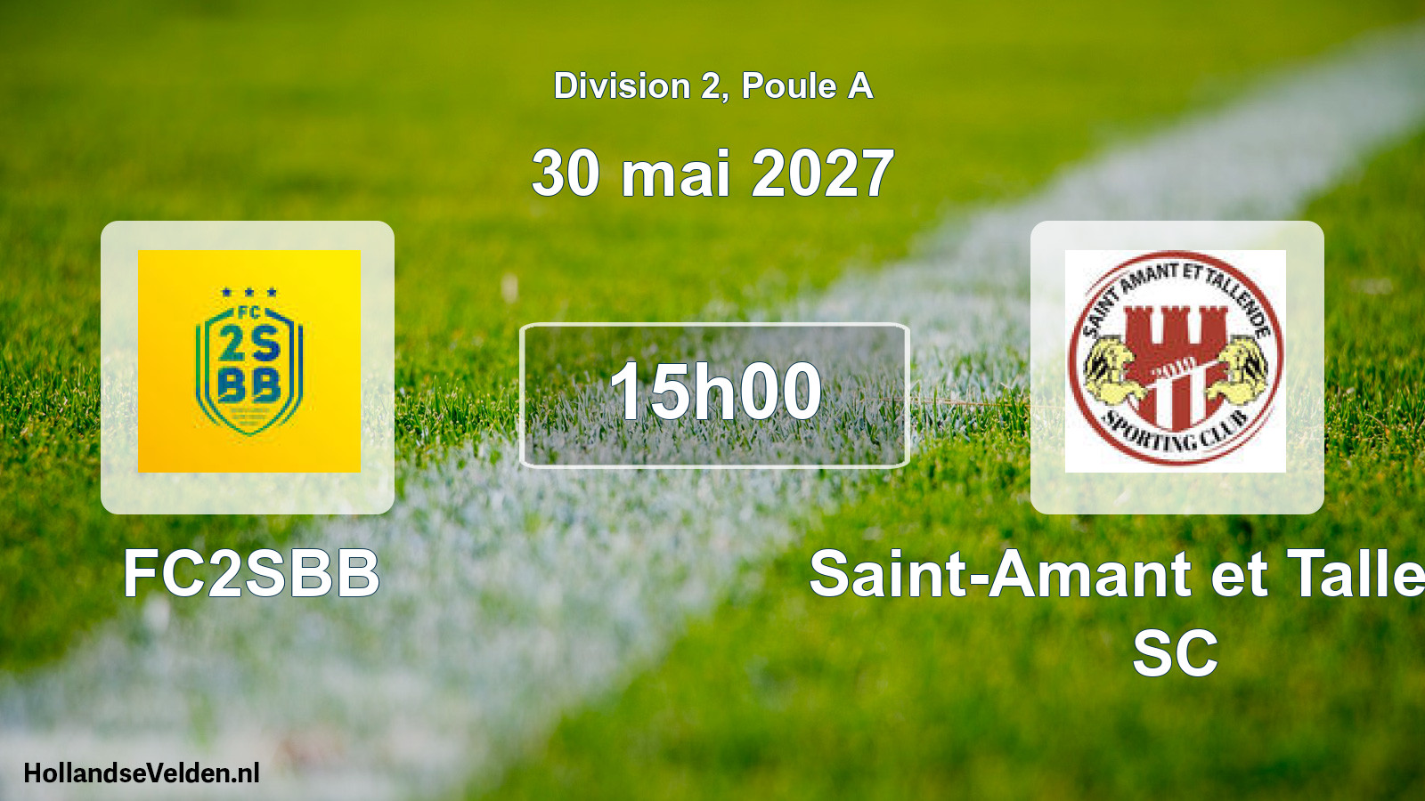 Match programmé: FC2SBB - Saint-Amant et Tallende SC (30 mai 2027)