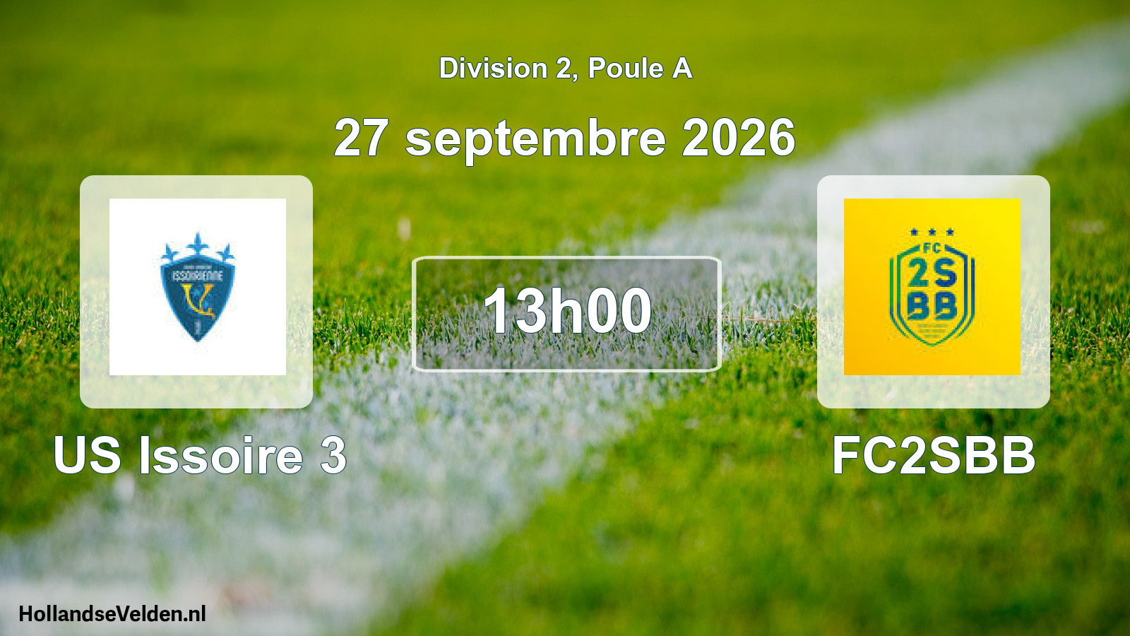 Scheduled Match: US Issoire 3 - FC2SBB (27 September 2026)