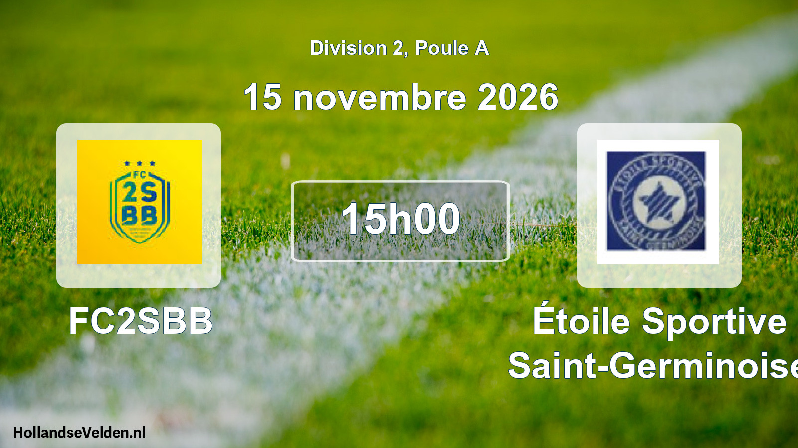 Scheduled Match: FC2SBB - Étoile Sportive Saint-Germinoise (15 November 2026)