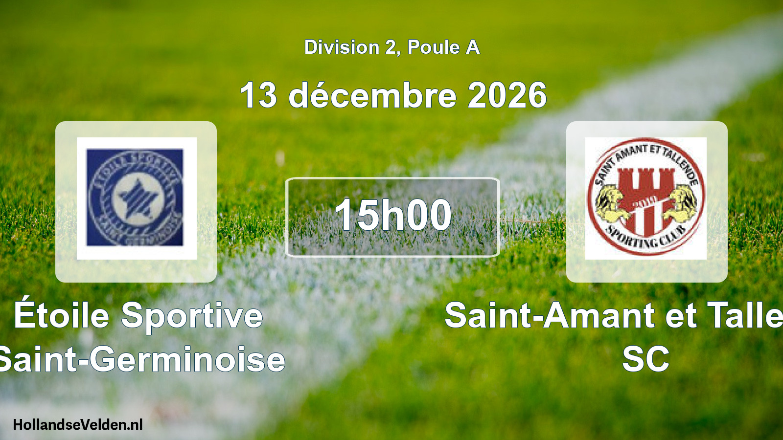 Scheduled Match: Étoile Sportive Saint-Germinoise - Saint-Amant et Tallende SC (13 December 2026)