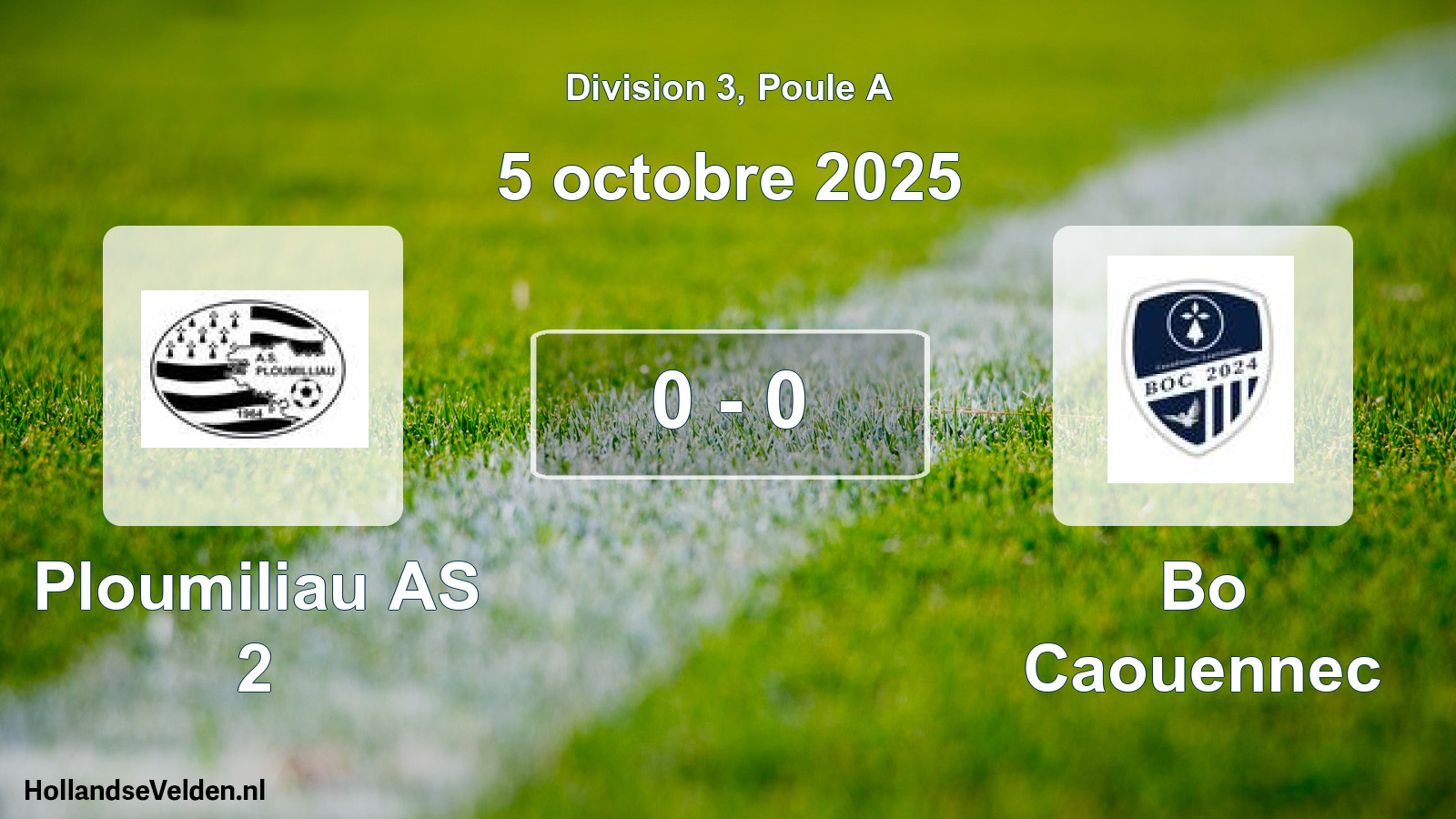 Gespeelde wedstrijd: Ploumiliau AS 2 - Bo Caouennec 0 - 0 (5 oktober 2025)