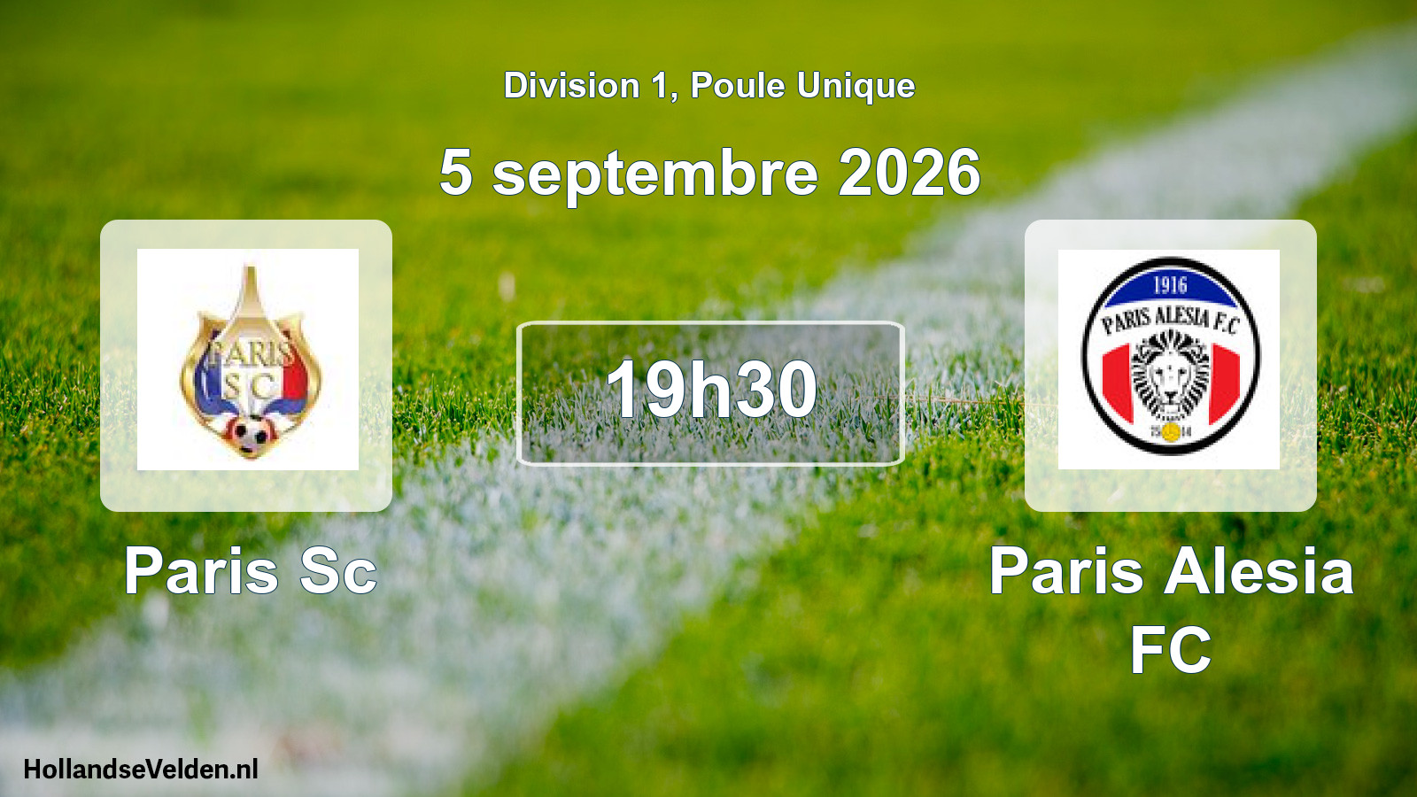Scheduled Match: Paris Sc - Paris Alesia FC (5 September 2026)
